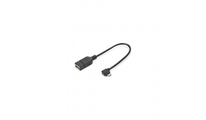 Digitus USB Adapter / Converter, OTG, micro B/M - A/F, 0.15m