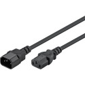 Goobay Extension Lead with C13 socket and C14 plug, 3 m, Black