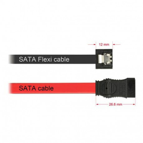 DeLOCK 83838 SATA cable 0.1 m SATA 7-pin Black