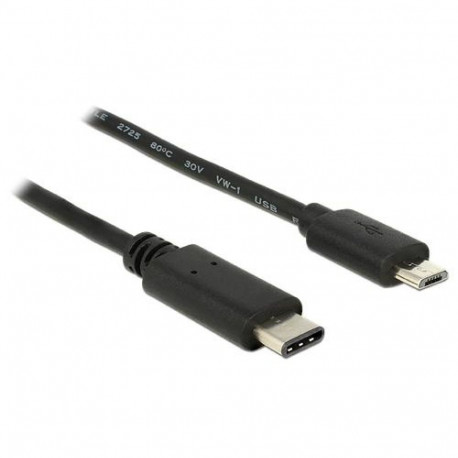 DeLOCK 83602 USB cable USB 2.0 1 m USB C Micro-USB B Black