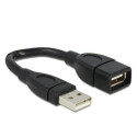 DeLOCK 15cm USB 2.0 USB cable 0.15 m USB A Black