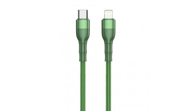 2GO 797312 lightning cable 1 m Green
