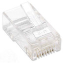 Intellinet RJ45 Modular Plugs, Cat5e, UTP, 2-prong, for stranded wire, 15 µ gold plated contacts, 10