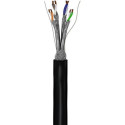 Goobay CAT 6A Outdoor Network Cable, S/FTP (PiMF), black, 100m