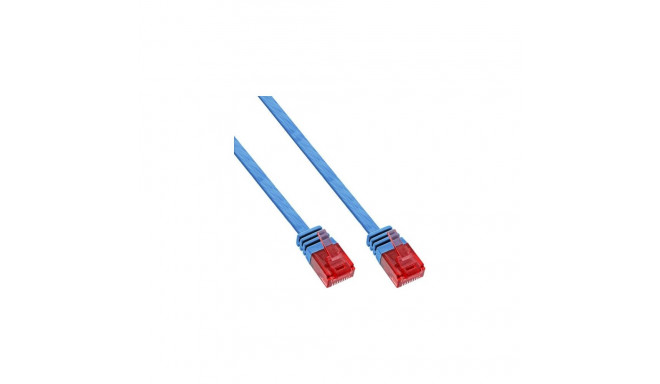 InLine Flat Ultraslim Patch Cable U/UTP Cat.6 Gigabit ready blue 3m