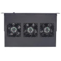 Intellinet 3-Fan Ventilation Unit for 19" Racks, 1U, Black