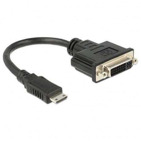 DeLOCK 65564 video cable adapter 0.2 m HDMI Type C (Mini) DVI-D Black