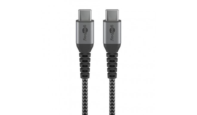 Goobay 49302 USB cable USB 2.0 1 m USB C Grey, Silver