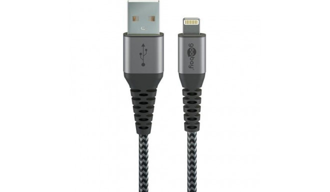 Goobay 49268 lightning cable 1 m Grey, Silver