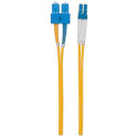 Intellinet Fiber Optic Patch Cable, OS2, LC/SC, 3m, Yellow, Duplex, Single-Mode, 9/125 µm, LSZH, Fib