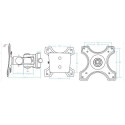 Manhattan TV &amp; Monitor Mount, Wall, Tilt and Swivel, 1 screen, Screen Sizes: 13-27&quot;