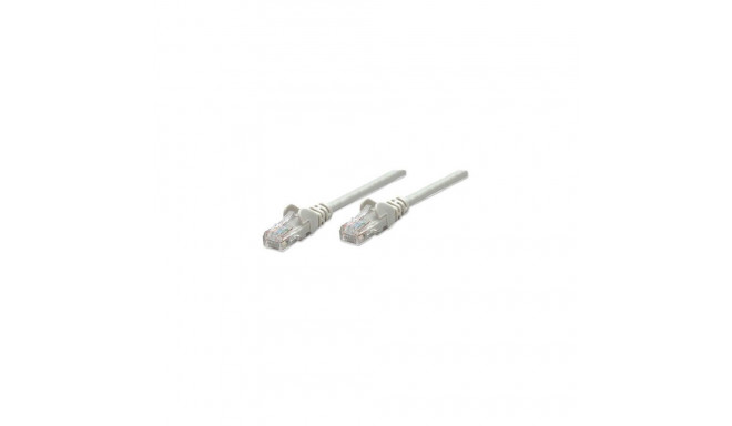 Intellinet Network Patch Cable, Cat5e, 2m, Grey, CCA, U/UTP, PVC, RJ45, Gold Plated Contacts, Snagle