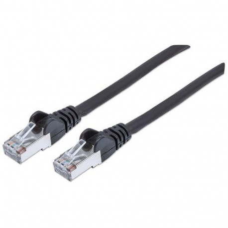 Intellinet Network Patch Cable, Cat6A, 15m, Black, Copper, S/FTP, LSOH / LSZH, PVC, RJ45, Gold Plate