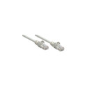 Intellinet Network Patch Cable, Cat5e, 2m, Grey, CCA, U/UTP, PVC, RJ45, Gold Plated Contacts, Snagle