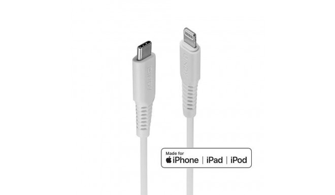 Lindy 0.5m USB Type C to Lightning Cable, White