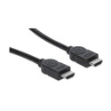 Manhattan HDMI Cable, 4K@30Hz (High Speed), 15m, Male to Male, Black, Equivalent to HDMM15M, Ultra H