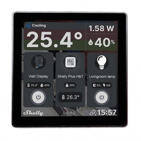 Shelly Wall Display Wireless Black