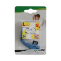 InLine SATA 6Gb/s Round Cable blue left angled 90° with latches 0.5m