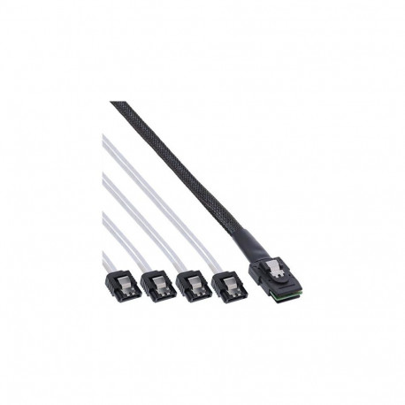 InLine SAS Cable Mini SAS SFF8087 to 4x SATA direct OCR 0.5m