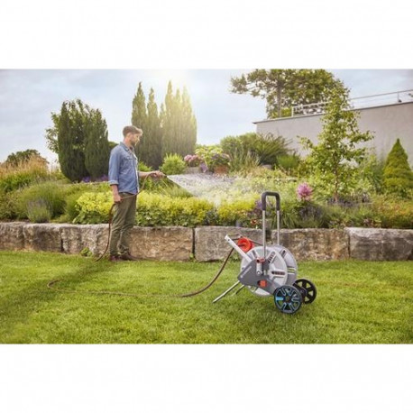 Gardena 18547-20 garden hose reel Multi-position reel Manual Black, Stainless steel