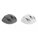 DeLOCK 18297 cable organizer Desk/Wall Cable holder Grey, White 6 pc(s)