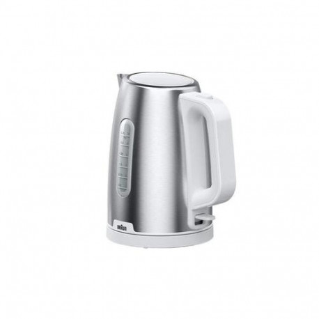 Braun WK 1500 electric kettle 1.7 L 2200 W Stainless steel, White