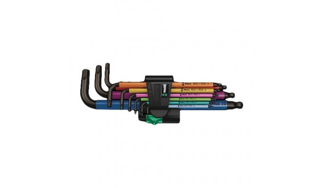 Wera 950 Spkl9 Hex-plus Hex Key Set L-shaped hex key set Metric/imperial 9 pc(s)