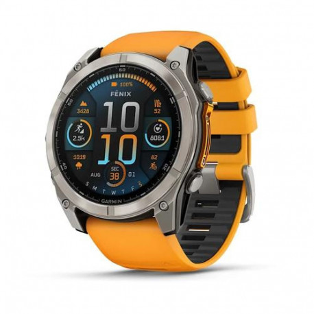 Garmin Fenix 8 3.56 cm (1.4") AMOLED 51 mm Digital 454 x 454 pixels Touchscreen Titanium Wi