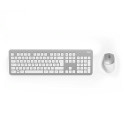 Hama KMW-700 keyboard Mouse included Home RF Wireless QWERTZ German Silver, White