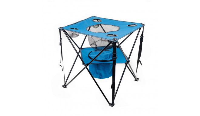 PLATINET CAMPING SET 2x CHAIR PADDED 55x55x44/90 CM + 1x TABLE 59x59x60 cm BLUE [46137]
