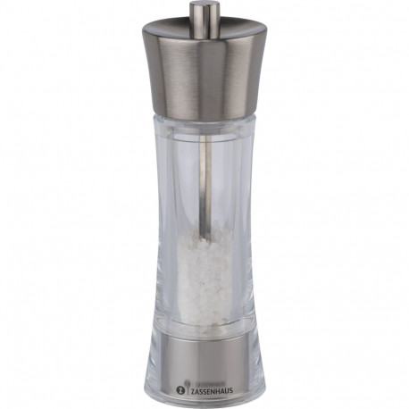 Zassenhaus salt mill Aachen Acrylic Glass/Inox 18 cm
