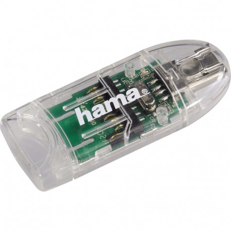 Hama USB 2.0 Card Reader 8in1 SD/microSD transparent 91092