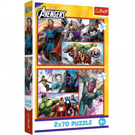 TREFL AVENGERS puzzle set, 2x70 pcs