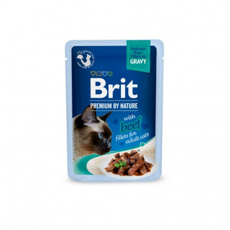 Brit Premium Cat Delicate Beef Fillets in Gravy märgtoit kassidele 85g