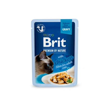 Brit Premium Cat Delicate Chicken Fillets in Gravy wet cat food 85g