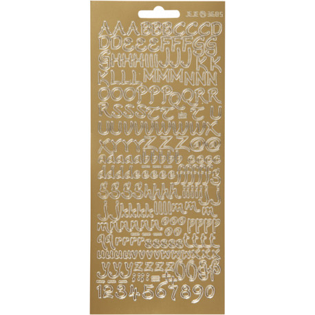Focus kleepsud Gold Letters Design 1