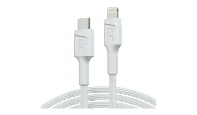 USB-kaabel Green Cell KABGC30W Valge 1,2 m