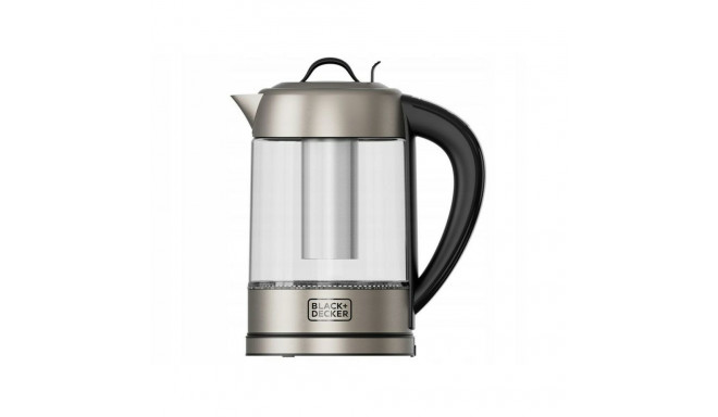 Veekann Black & Decker BXKE2205E Must Läbipaistev Hõbedane Plastmass 2200 W 1,7 L