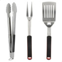 Grillimisvahendite komplekt Aktive 3 Tükid, osad Barbeque-grill Roostevaba teras 9 x 41 x 5 cm (4 Üh