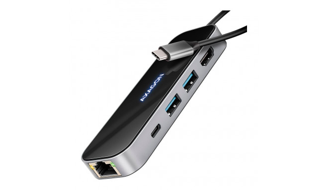 AXAGON HMC-6GLN 2x USB-A 5Gbps, 1x USB-C 5Gbps, 4K/60Hz HDMI, RJ-45, USB 3.2 Gen 1 hub, PD 100W, 20c