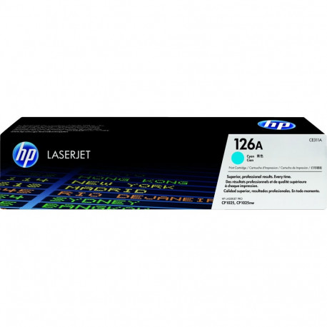 "HP 126A original LaserJet Toner cartridge CE311A cyan standard capacity 1.000 pages 1-pack"