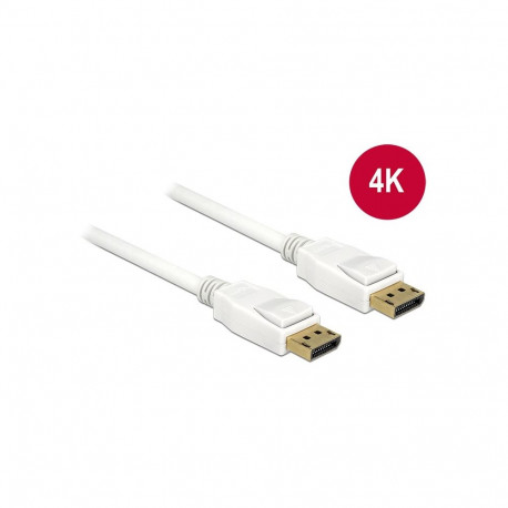 Delock DisplayPort 1.2 kaabel pistik - pistik 1 m valge 4K