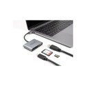 "DELOCK USB-C Card Reader fur SD und Micro SD Speicherkarten + USB 10 Gbps Typ-A Port und USB Type-C