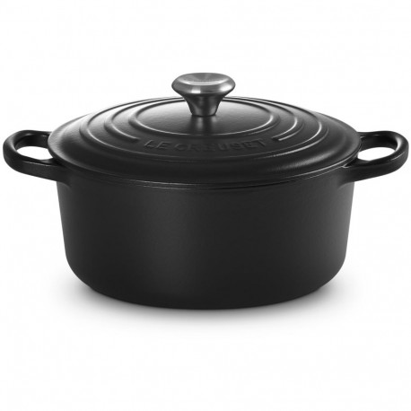 "Le Creuset Signature Bräter rund 22 cm schwarz"