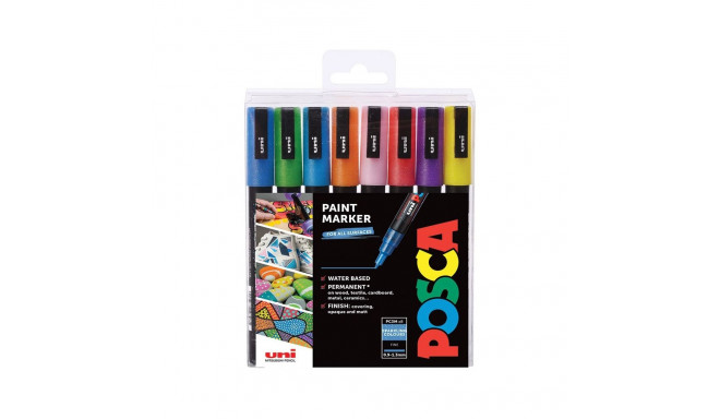 "POSCA Marker UNI PC-3M 8er Set Glitter"
