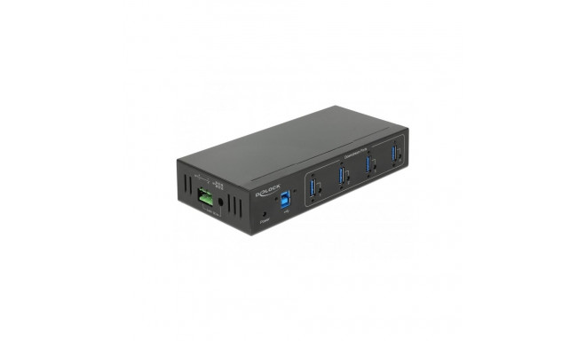 "DELOCK Externer Industrie Hub 4 x USB 3.0 Typ-A mit 15 kV ESD Schutz"