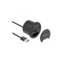 "DELOCK 2 Port Tisch-Hub 2x SuperSpeed USB Typ-A und Card Reader fur SD und Micro"
