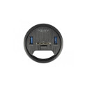 "DELOCK 2 Port Tisch-Hub 2x SuperSpeed USB Typ-A und Card Reader fur SD und Micro"