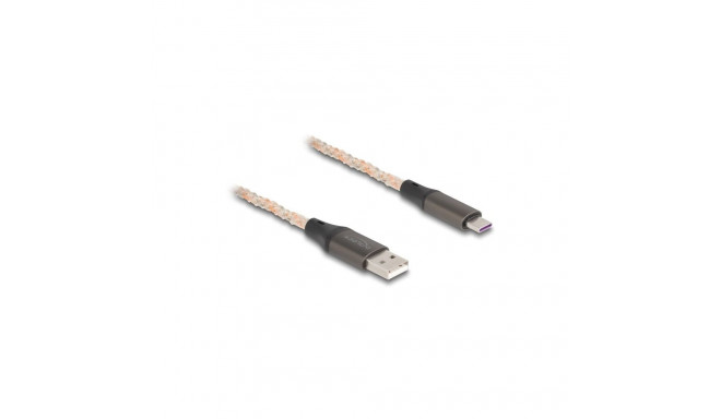"DELOCK USB 2.0 Kabel Typ-A zu USB Type-C mit RGB Beleuchtung"