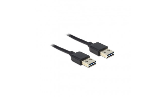 "DELOCK Kabel EASY-USB 2.0 Typ-A Stecker > EASY-USB 2.0 Typ-A Stecker 2m schwarz"